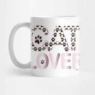 CAT LOVER Paws Cup Pink Mug